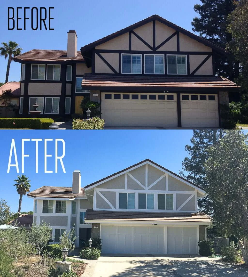 Exterior House Painting before and after