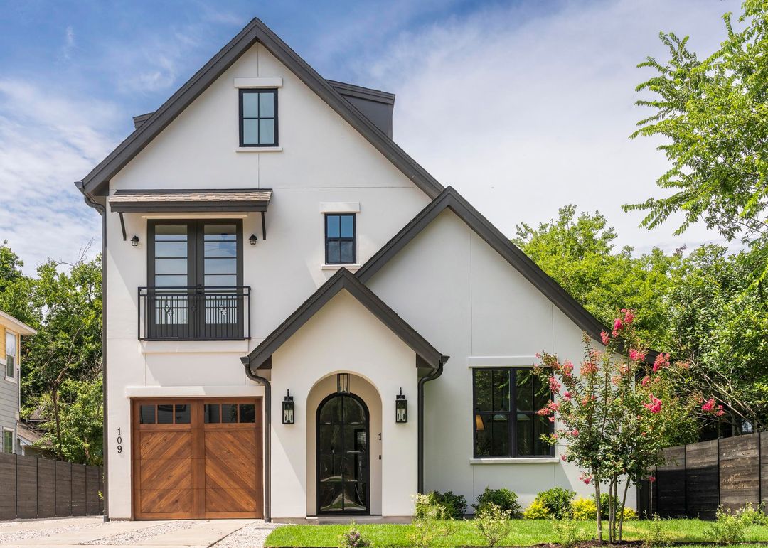 White Cream Stucco House