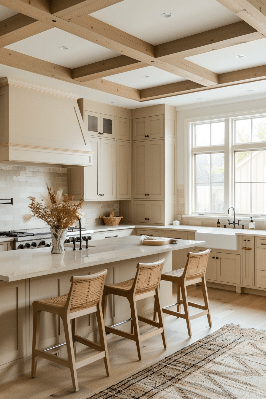 Coastal Paint Colour Beige Kitchen