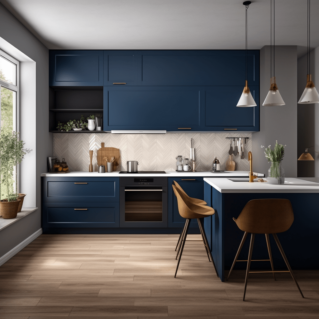 Kitchen Cabinet Trends: Navy Blue