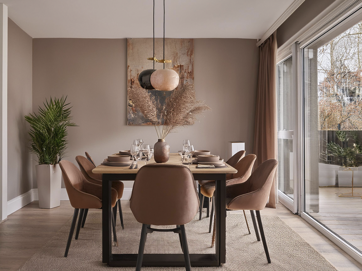 Warm Taupe Colour for Dining Room
